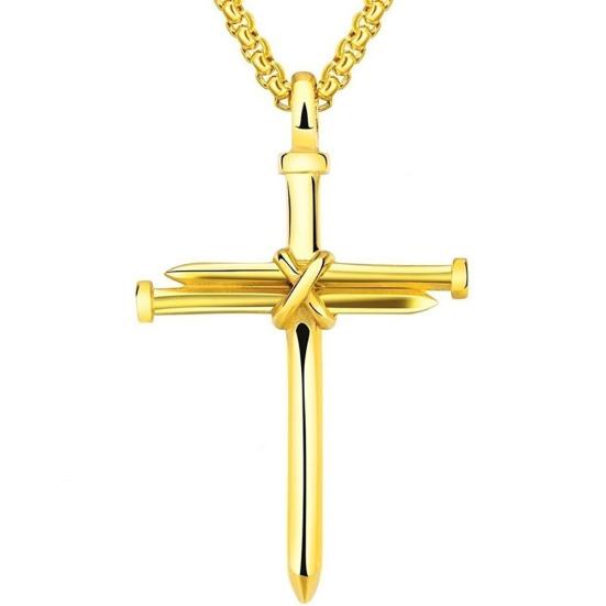 Man Women Titanium Steel Cross Pendant Long Chain Necklace Jewelry Gift