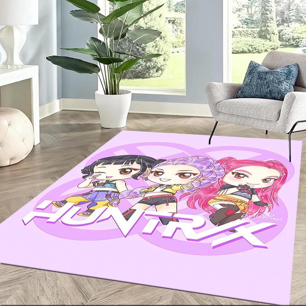 K-pop Demon Hunters Huntrix Square rugs are a great choice for living rooms, bedrooms, home décor, and as gifts