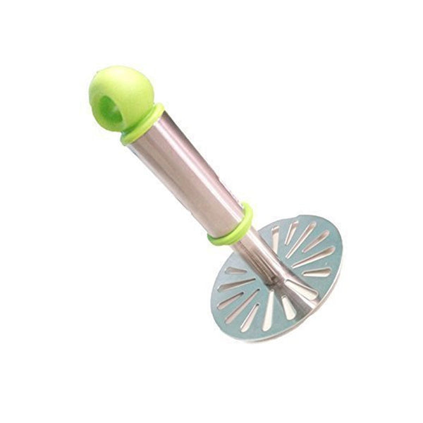 Heavy-Duty 17x10cm Stainless Steel Potato Mashers & Ricers for Pav Bhaji, Vegetables & Curry Prep – Heat-Resistant Grip Tool