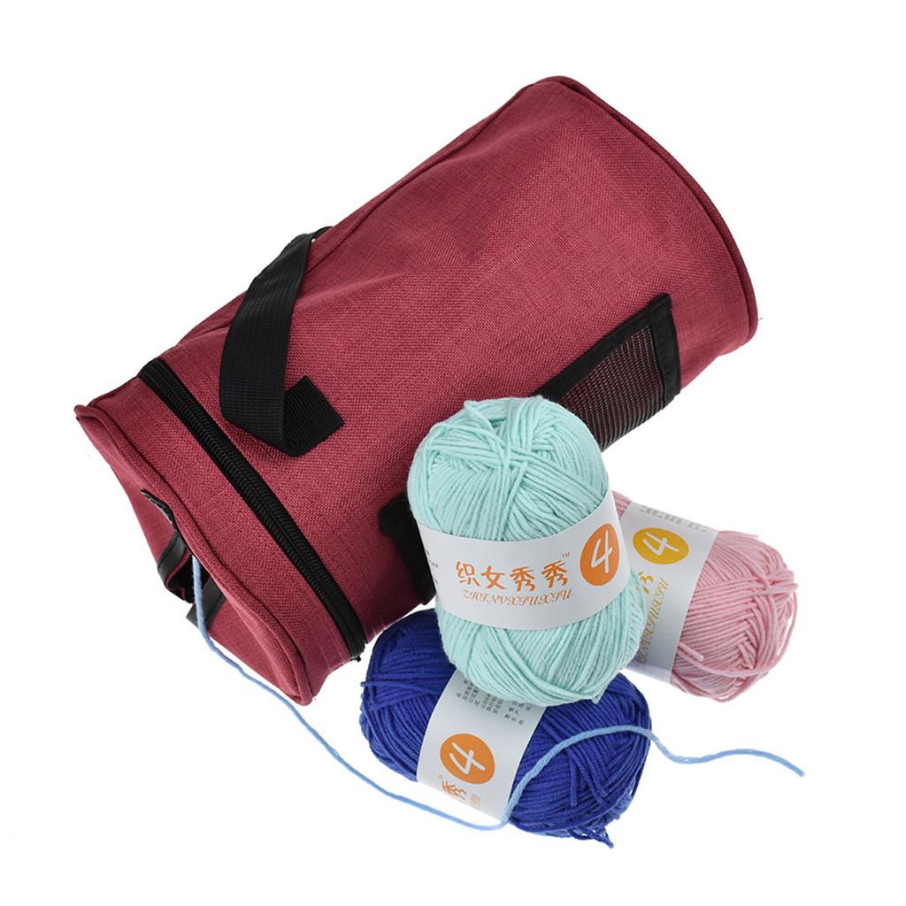 Crochet Bag Knitting Organizers Large Capacity Yarn Bag for Crochet Pattern Yarn Hook Needle Yarn Bag Craft Project Bag