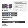 FA64pcs Carbon Car Door Sill Threshold Stickers Decorative Decals For BMW M 1 3 4 5 6 7 Series X1 X3 X4 X5 G20 G38 F48 E36 E39