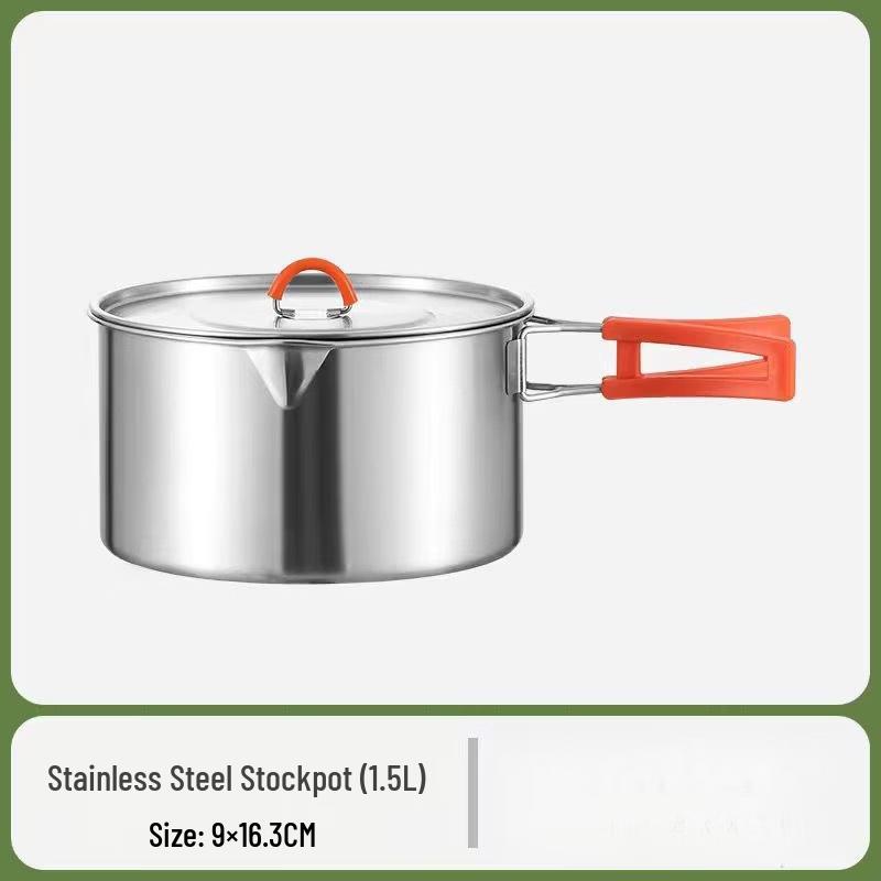 Ti Ji Ning Outdoor 304 Stainless Steel Kettle & Cookware Set