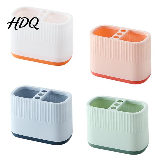 Compact Desk Organizer for Supplies Desktop Pen Holder Compartments Thickened Plastic Organizer Macaron Office Storage Color Vertical Pattern