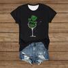 St. Patrick - Women's Casual Round Neck Short Sleeved Printed T-shirt Large Top