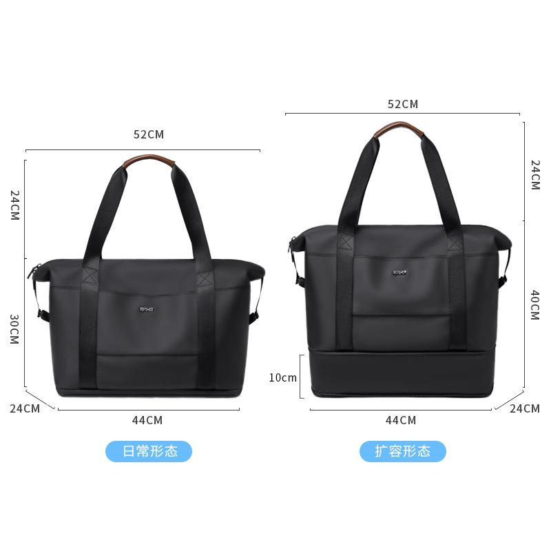 Expansion Men S Large Capacity Outdoor Travel Bag Short-Distance Fitness Business Travel Handbag Luggage чёрный