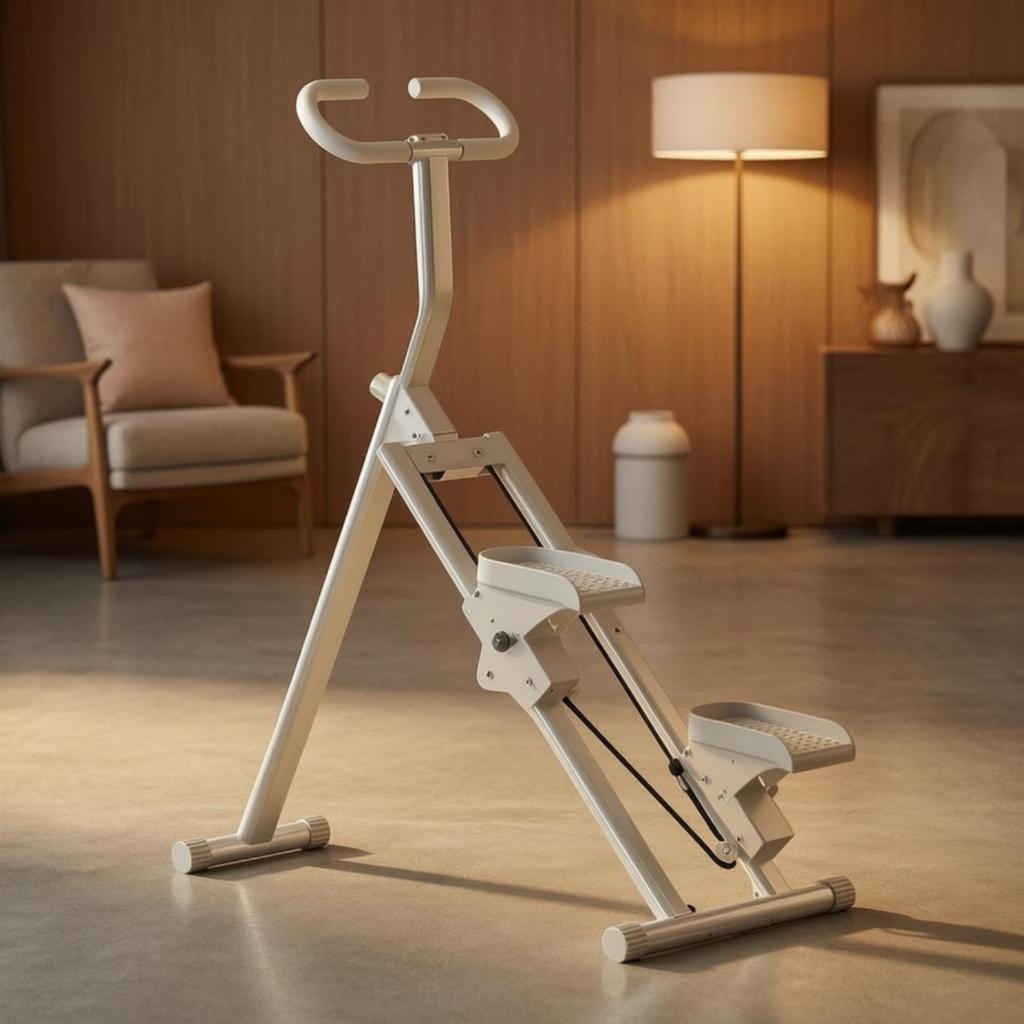 Stair Stepper with Handlebars Foldable Climbing Machine Adjustable Climber