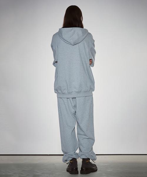 Ichidipeo Wide Zipper Sweatpants_Gray