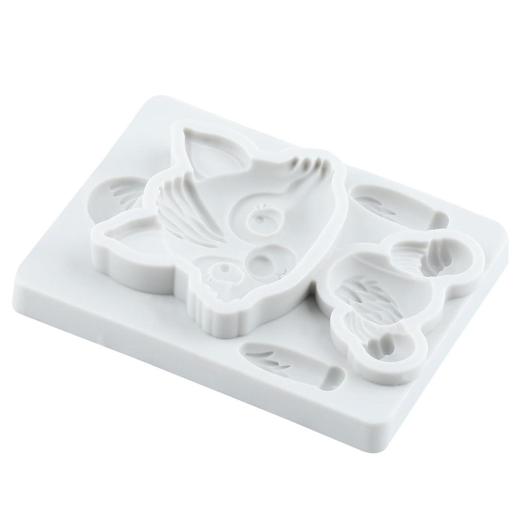 Wolf Silicone Mold Woodland Animal Fondant Molds Cake Decorating Tools Cupcake Topper Candy Resin Clay Chocolate Gumpaste Mold