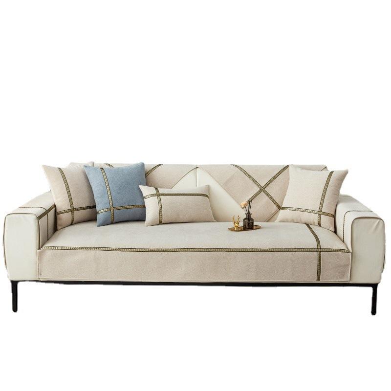 Vier Jahreszeiten Chenille Sofakissen Sitzkissen Rutschfeste Sofahandtuchabdeckung Stuhlsitzkissen Erkerfensterkissen Direktverkauf