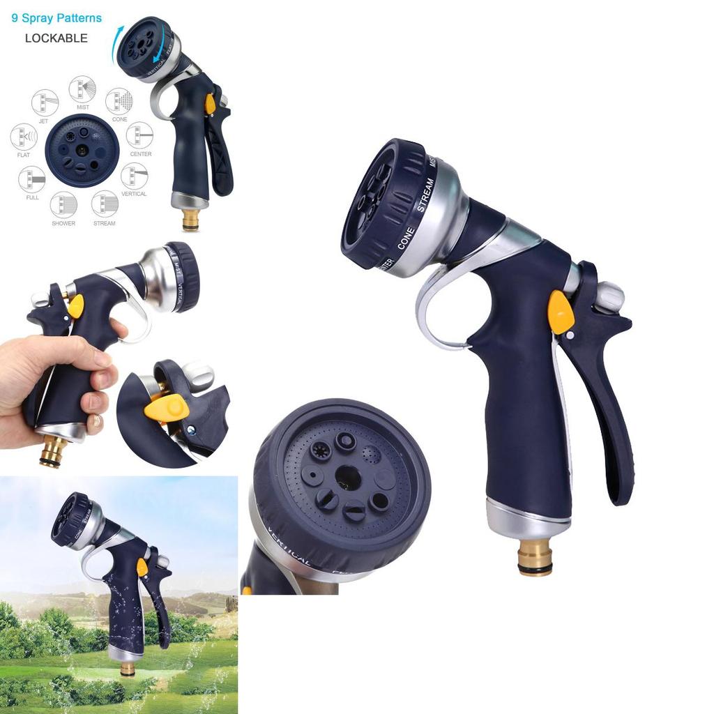 Versatile 9-dial Spray Gun Head Ideal For Lawn Watering And Car Washing Tasks