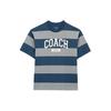 Ss24 Letter Logo Print Striped Crew Neck Pullover Short Sleeve T-Shirt Men Tops Blue CO784-BLM