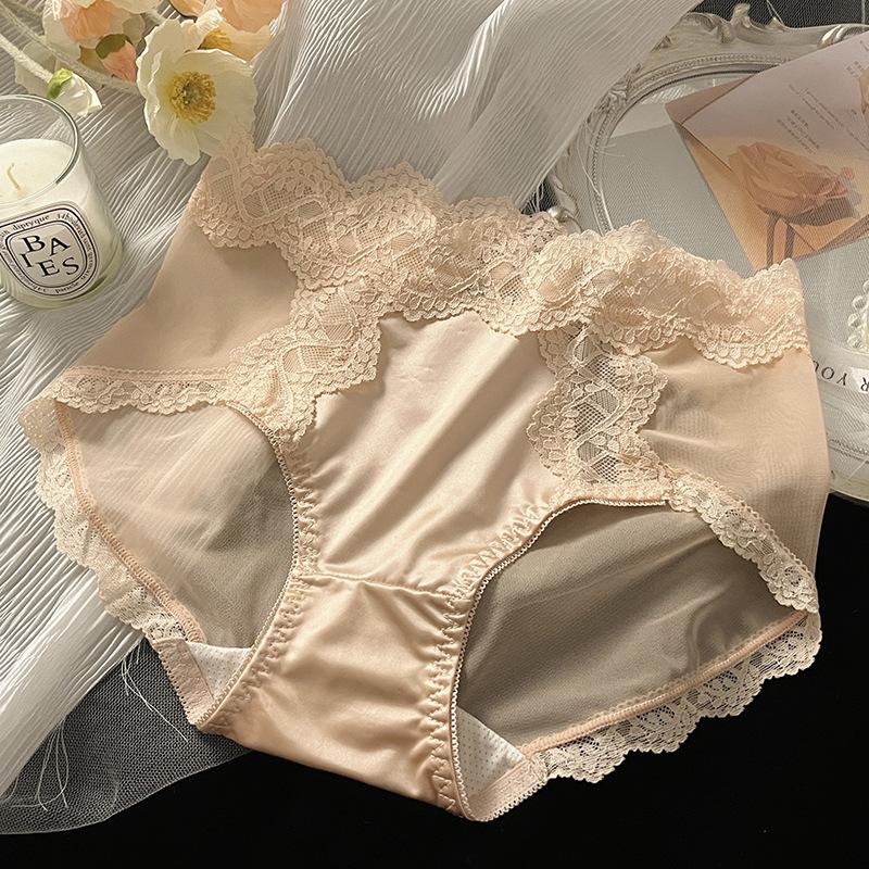 Женские летние тонкие сексуальные кружевные сетчатые полупрозрачные удобные дышащие антибактериальные трусики XL