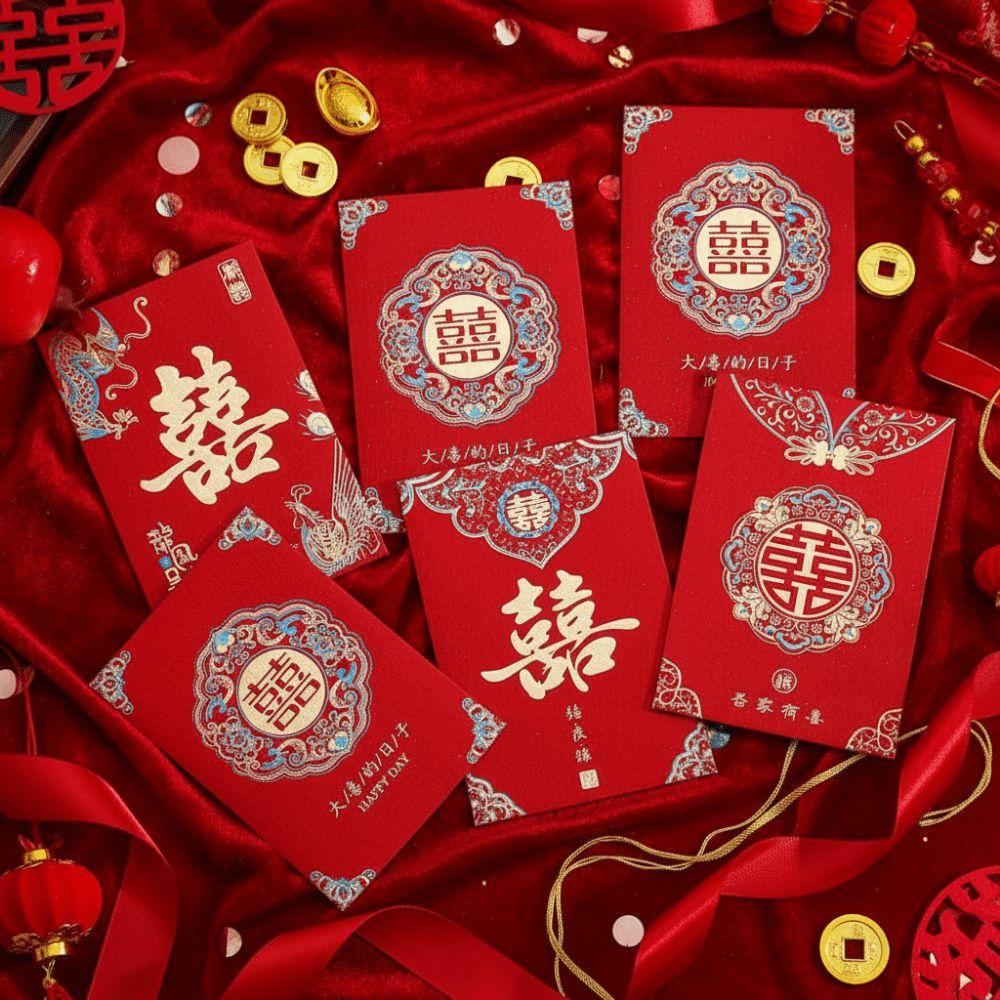 80Pcs Mini Luck Money Bag Traditional Money Pocket Wedding Pocket Hongbao  Spring Festival