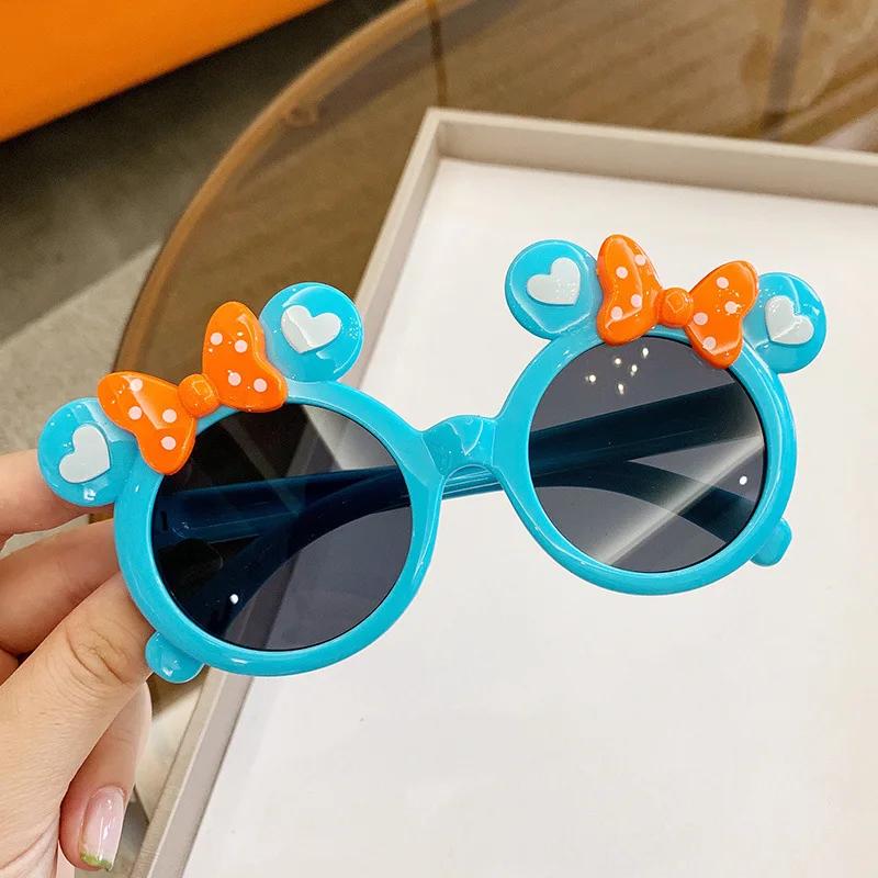 Kids Cute Cartoon Sunglasses Girls Boys Shiny Bowknot Sun Eyeglasses Lovely Cat Children Glasses Fashion Gradient Eyeglasses UV400