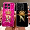 For Xiaomi 14T Pro 5G Case Luxury Crown Letters Soft Silicone Couple Phone Cover For Xiaomi 14T Mi14T 14TPro 2024 Protect Shells