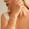 Hand Chain Bracelet with Rings Hand Chain Bracelet with Finger Rings Adjustable Chain Bracelet Hand Jewelry for Women
