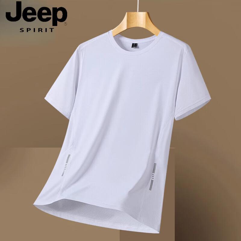 JEEP SPIRIT Men's Ice Silk Quick-Dry Short Sleeve T-Shirt