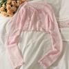 Women’s Lace-Up Ruffled Ice Silk Cardigan - Sun Protection Long Sleeve Chiffon Cover-Up Shawl for Summer