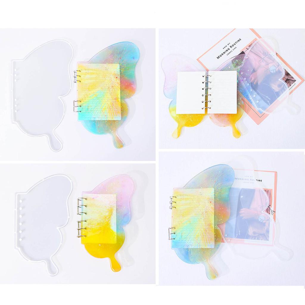 Quicksand Notebook Silicone Mold Butterfly Notebook Cover Epoxy Resin Mould Resin Shaker Casting Molds DIY Jewelry Craft