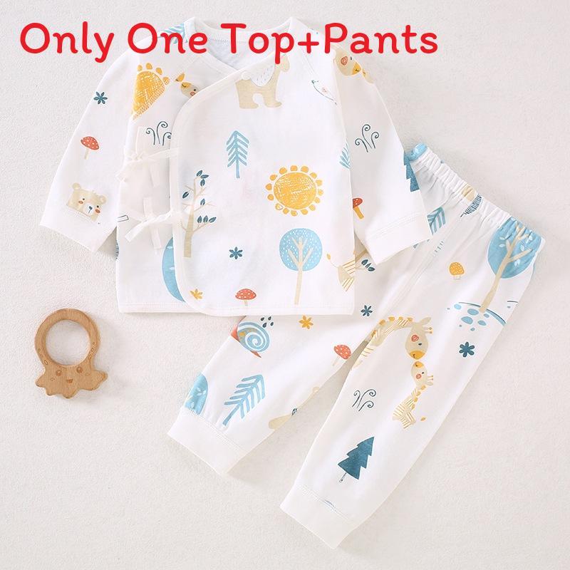 Newborn Baby Cotton Spring Autumn Bodysuit Set With Antibacterial Fabric For Infants