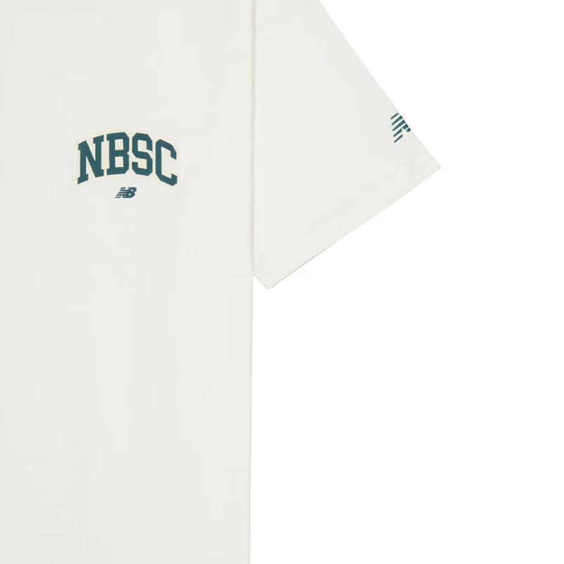 New Balance Small NBSC Graphic T-Shirt Asia Sizing 'White Green' Men's AMT42331-CIC