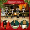 4x Weihnachts-Nussknacker Hängeornamente Tischdekoration Kreative Nussknackerfiguren Weihnachtsbaumdeko für Festival Zuhause Regal