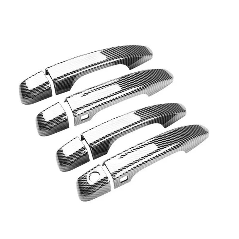 For Honda Accord 10th 2018 Door Handle Cover Protector Trim Exterior Car Accessories Carbon Fiber Look Gloss