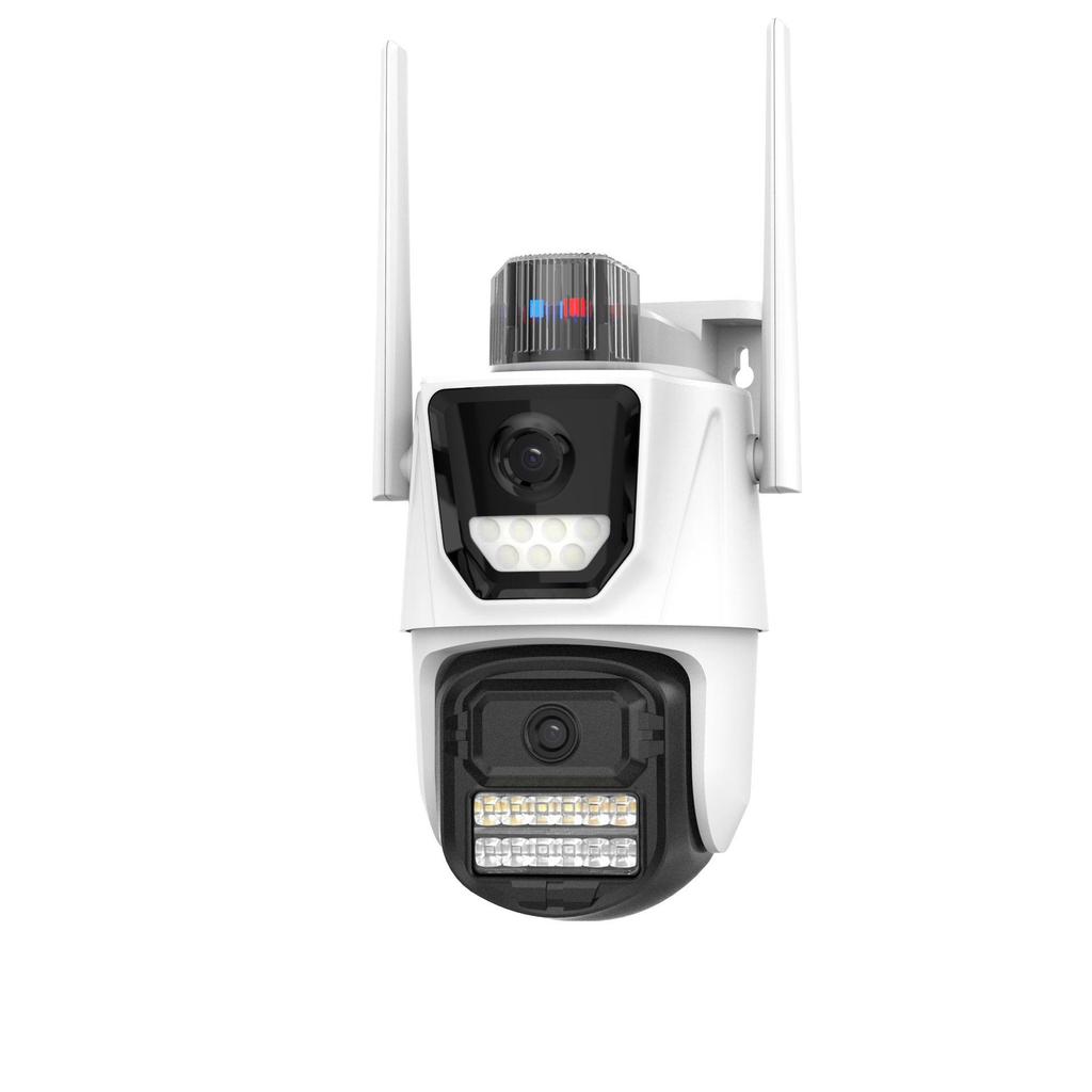 Dual-Lens Night Vision Surveillance Camera with Two-Way Audio