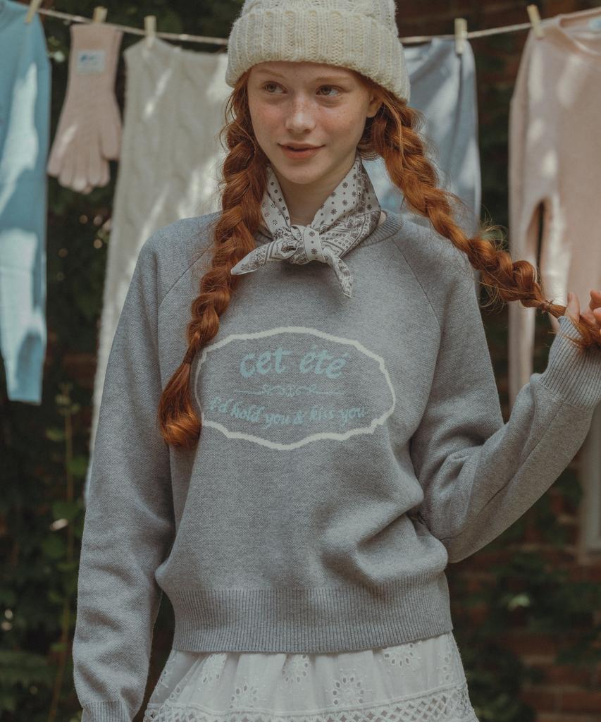 Ssettette Frank Signboard Cashmere Knit_Gray