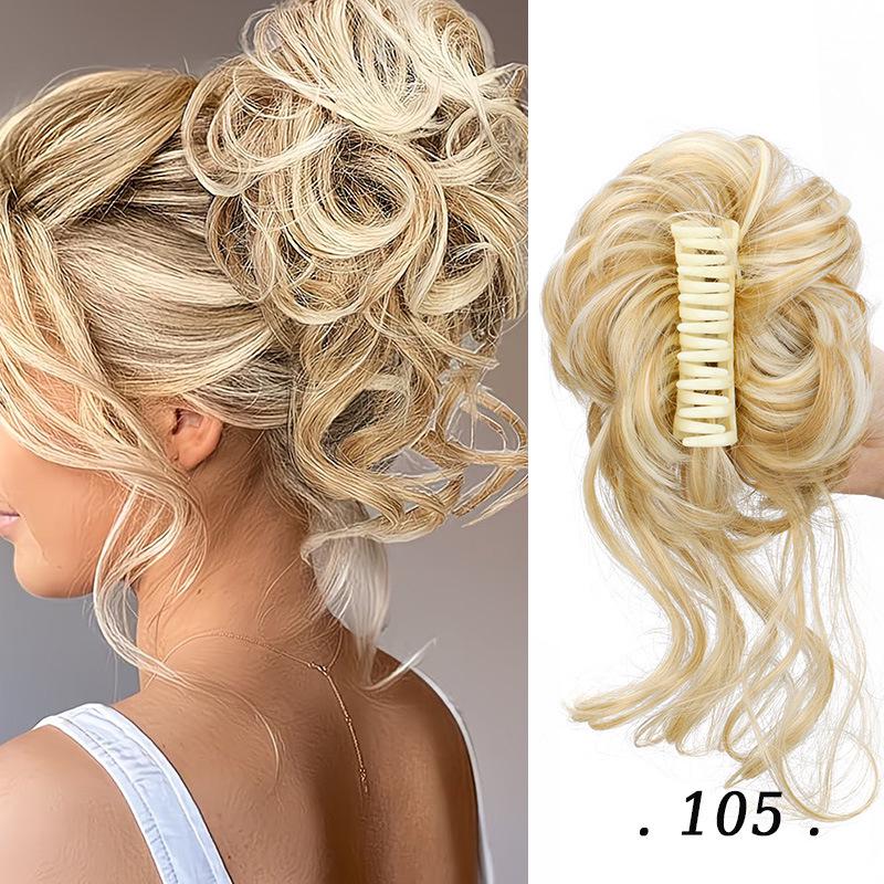 Multi-Color Long Tassel Hair Tie Clip with Fluffy Silk Flower Bud - Celebrity Style