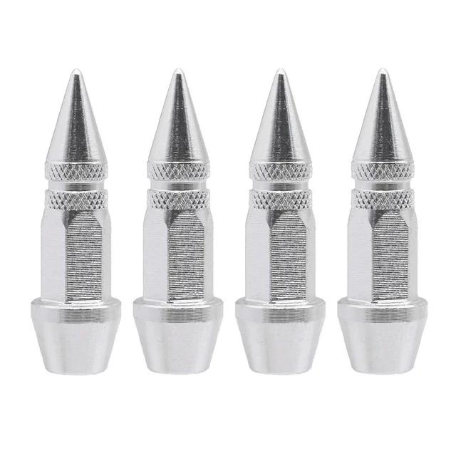 4Pcs Bullet Valve Caps Car Motorcycle Wheel Tire Valve Caps Dustproof Cover 45/60mm Spiked Valve Caps Auto Exterior Amagi