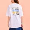 Anta Printed Letter Round Neck Loose Short Sleeve T-Shirt Unisex Tops White 962328122-1
