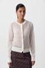 2026 Spring New Women's Hollow Out Knit Cardigan Soft Crew Neck Long Sleeve Lazy Style Sweater Coat