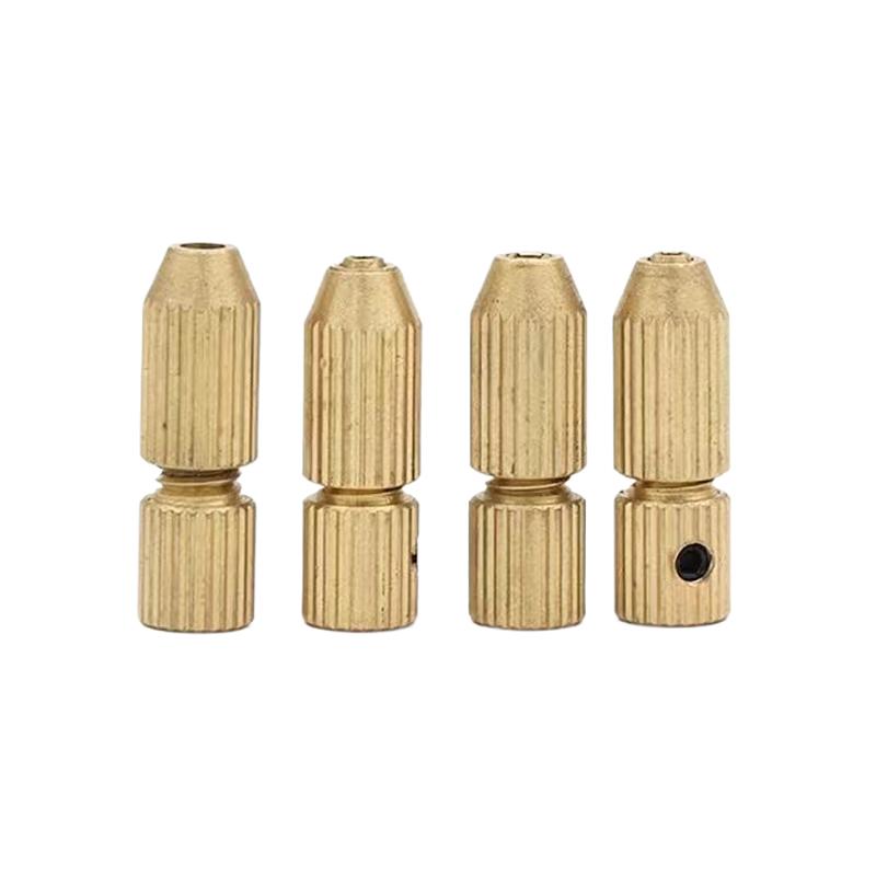 1Set Mini Drill Collet Chuck 2.0mm Shaft Hole Brass Motor Shaft Clamp Brass Chucks Adapter For Power Tool Accessory Tool Set