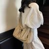 Pleated Drawstring Lightweight Bag Women's Sports Shoulder Bag Large Capacity Commuter Crossbody Bag