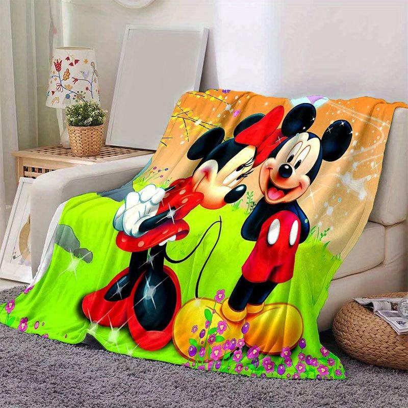 

1pc Mickey Mouse and Minnie Flannel Throw Blanket - Soft, Cozy, And Versatile For All Seasons - Perfect For Couch, Bed, Office, And Travel C 100x150cm