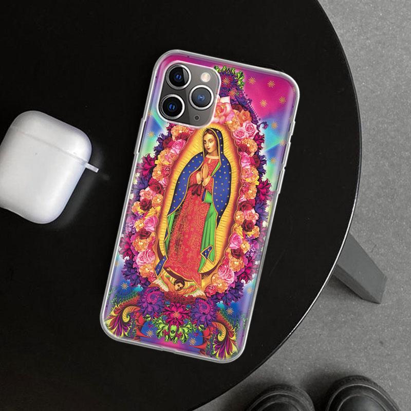 Virgin De Guadalupe Mary Phone Case Cover for iPhone 11 12 13 Mini 14 15 Plus 16 Pro Max 17 Air 7 8 + SE Art Customized Fundas 1