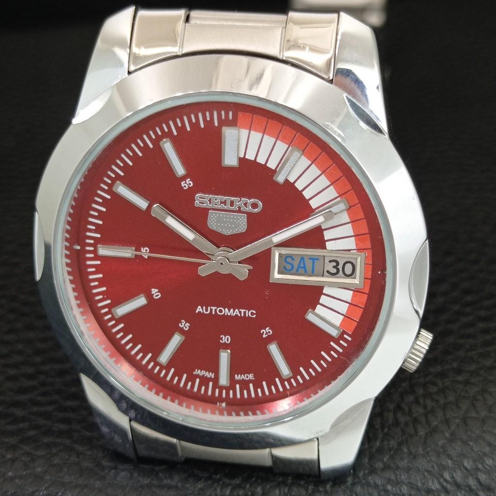 Seiko 5 AUTOMATIC 7009A VINTAGE REFURBISHED JAPAN MENS RED DIAL WATCH A445915-1