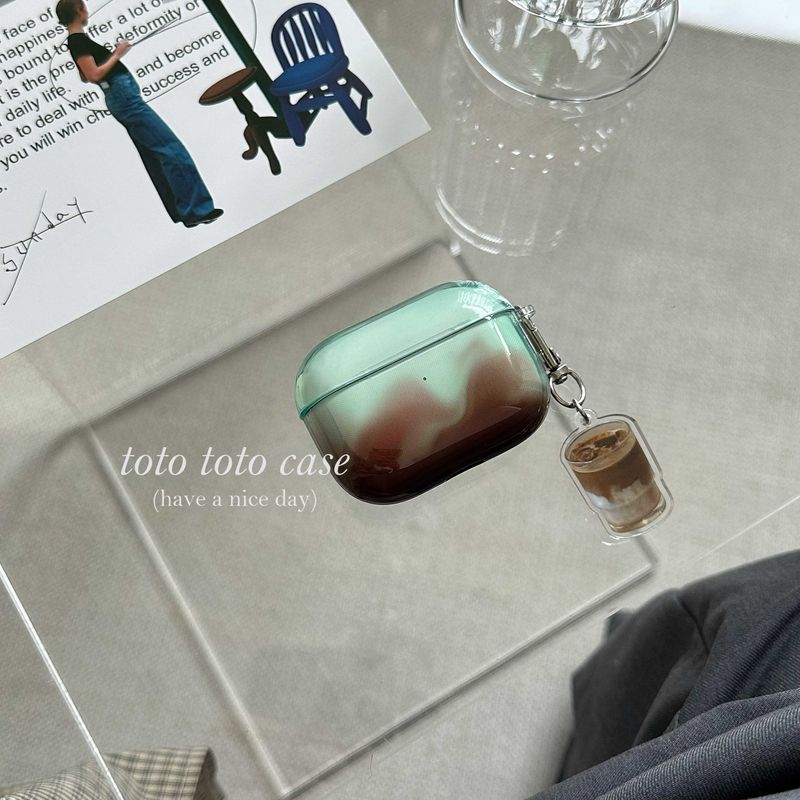 

Earphone Sleeves Coffee Pendant for Apple 1/2 Generation Wireless Protective Case Airpods3 Generation New Arrival Niche Style Airpods4 Earphone Case Apple Airpods 3 Shell + Coffee Cup pendant