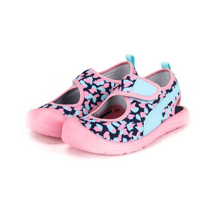 Puma Aquacat Round Toe Velcro Kids Sandals Floral Kids sandals 372157-02