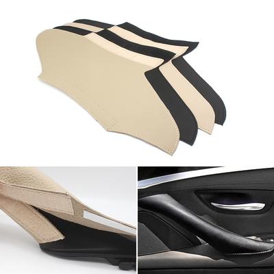 Microfiber Leather Car Interior Door Handle Panel Pull Trim Cover For BMW 5 Series F10 F18