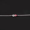 Natural Pink Tourmaline White Topaz Bracelet 925 Sterling Silver Pear Jewelry