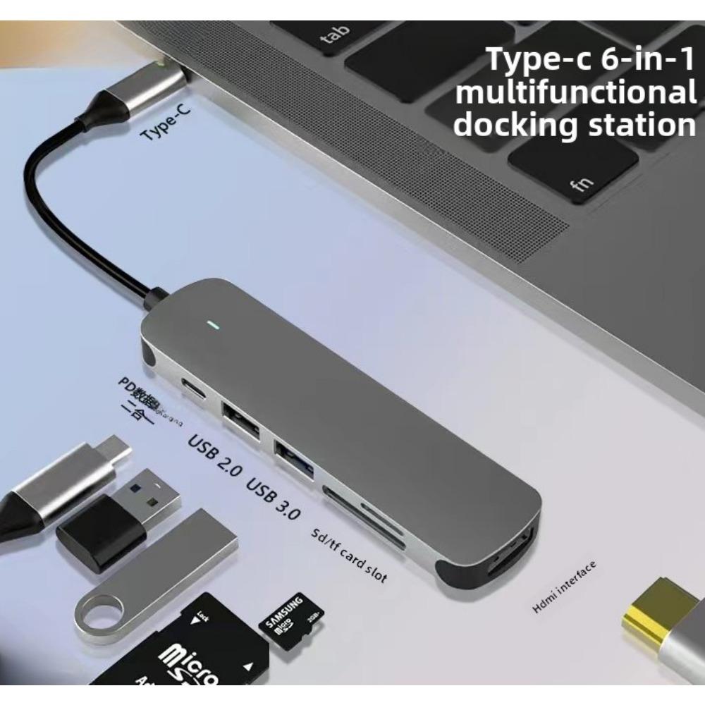 4 In 1 Type C Docking Station USB Hub Expander for Laptop Multi Function Adapter with HDMI USB Ports