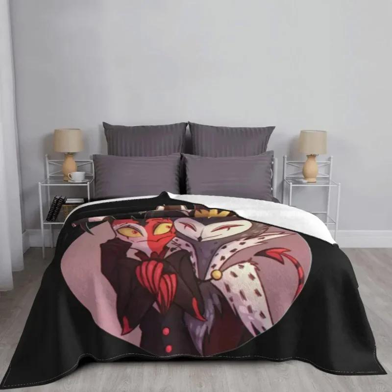 Helluva Boss Blitzo Blitzo Stolas Plush Blanket Animation Fashion Throw Blankets for Bed Sofa Couch 200x150cm Rug Piece