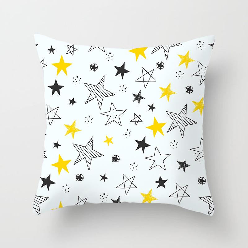 Modern Simple Pillow Letter Watercolor Print Pillow Cushion Cover Home Supplies