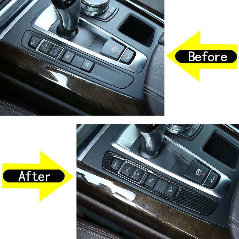 For BMW X5 F15 X6 F16 2014-2018 LHD RHD ABS Carbon Fiber Style Car Center Console Mode Button Frame Cover Trim Car