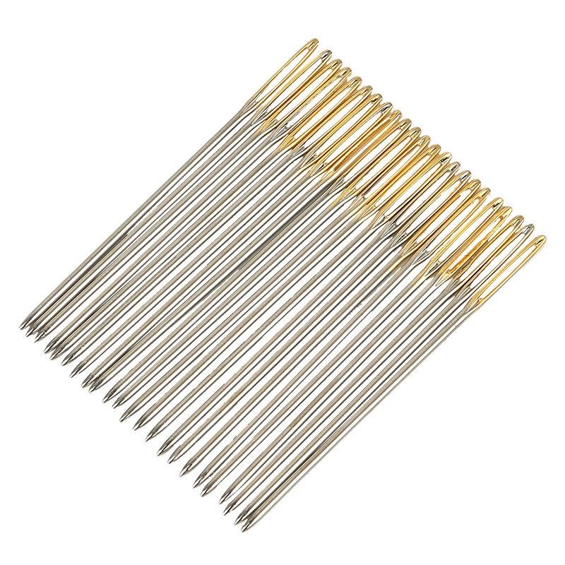30 Stück/Karton Sticknadeln 3,4 cm - 4 cm Einfädelhilfe Nadel aus Edelstahl zum Nähen Haushalts-DIY-Basteln Kreuzstichwerkzeug