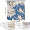 Shower Curtain - Ginger Tabby Kittens Surfing, Ukiyo-e Style, Vibrant Colors, Polyester,  Playful Bathroom Décor