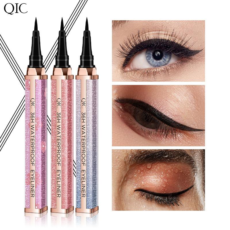 QIC Sternenhimmel Eyeliner Flüssigstift Klebestift Farbe Kaffee Braun Kaffee Schwarz Wasserdicht Schnelltrocknend Wischfest