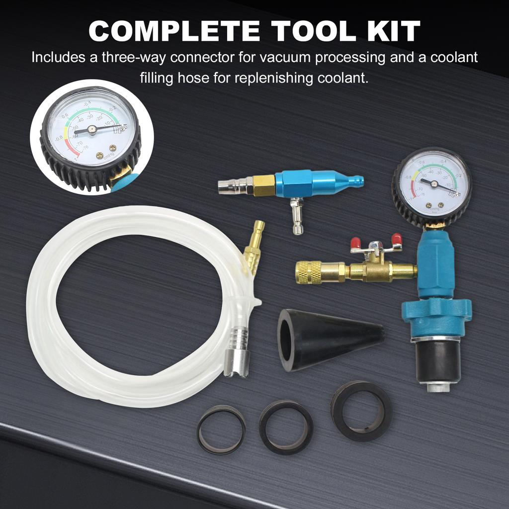 Radiator Cooling System Vacuum Purge Coolant Refill Tool Kit Coolant Refilling Kit Coolant Refill Kit for Car Van SUV Truck
